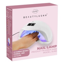LAMPA UV 24 LED 48W + KLIPSY BEAUTYLUSHH - PROFESJONALNA