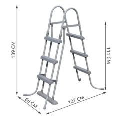 DRABINKA DO BASENU 107CM - STABILNA I BEZPIECZNA