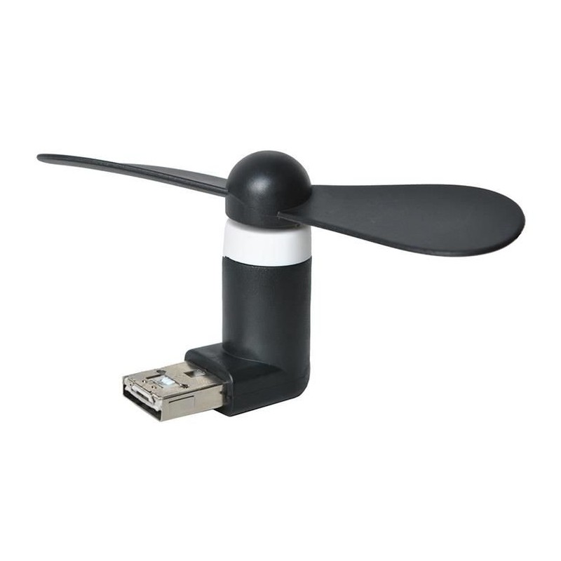 WENTYLATOR MICRO USB CZARNY - PRZENOŚNY I WYDAJNY