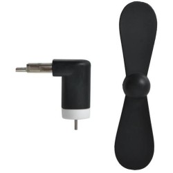 WENTYLATOR MICRO USB CZARNY - PRZENOŚNY I WYDAJNY