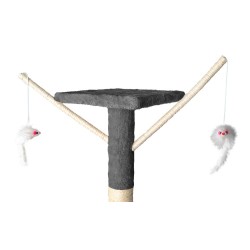 DRZEWKO DLA KOTA 138CM SZARE - ZABAWA I WYGODA