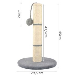 DRAPAK DLA KOTA SŁUPEK 45CM SZARY - STABILNY