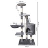 DRZEWKO DLA KOTA 118CM SZARE - IDEALNE DLA PUPILA