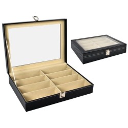 ORGANIZER NA OKULARY 8 PRZEGRÓDEK - ELEGANCKI I FUNKCJONALNY