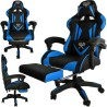 FOTEL GAMINGOWY CZARNO-NIEBIESKI DUNMOON - KOMFORT I DESIGN