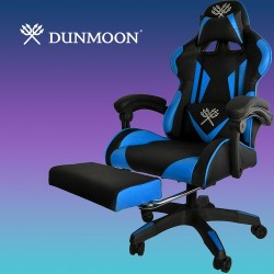 FOTEL GAMINGOWY CZARNO-NIEBIESKI DUNMOON - KOMFORT I DESIGN