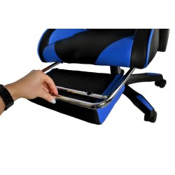 FOTEL GAMINGOWY CZARNO-NIEBIESKI DUNMOON - KOMFORT I DESIGN