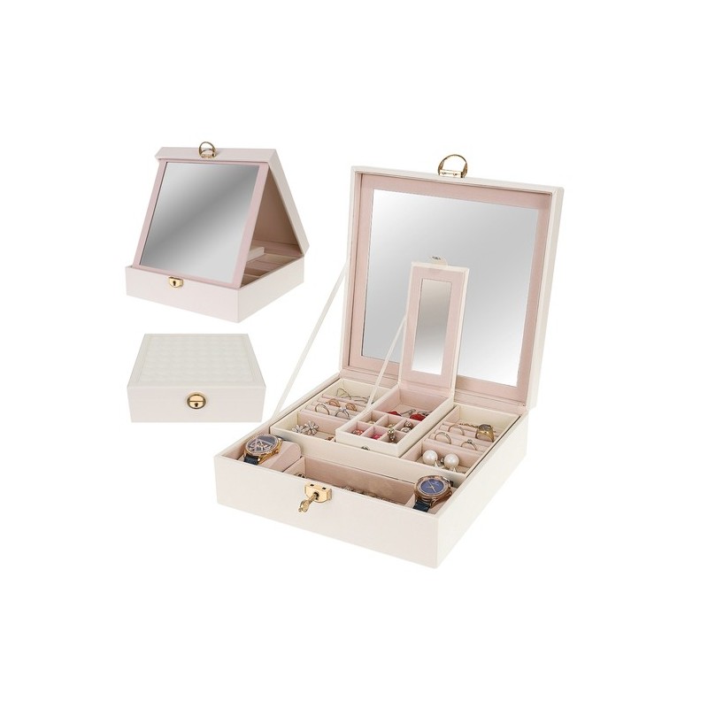 KUFEREK NA BIŻUTERIĘ BIAŁY BEAUTYLUSH - ELEGANCKI ORGANIZER
