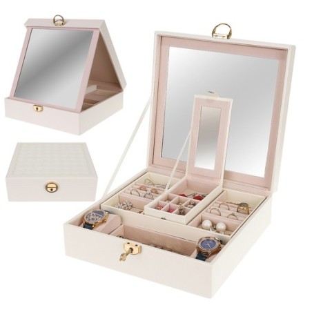 KUFEREK NA BIŻUTERIĘ BIAŁY BEAUTYLUSH - ELEGANCKI ORGANIZER