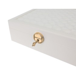 KUFEREK NA BIŻUTERIĘ BIAŁY BEAUTYLUSH - ELEGANCKI ORGANIZER