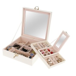 KUFEREK NA BIŻUTERIĘ BIAŁY BEAUTYLUSH - ELEGANCKI ORGANIZER