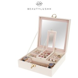KUFEREK NA BIŻUTERIĘ BIAŁY BEAUTYLUSH - ELEGANCKI ORGANIZER