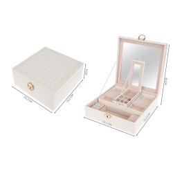KUFEREK NA BIŻUTERIĘ BIAŁY BEAUTYLUSH - ELEGANCKI ORGANIZER