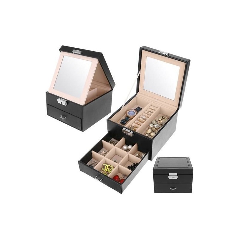 KUFEREK NA BIŻUTERIĘ CZARNY BEAUTYLUSH - ELEGANCKI ORGANIZER