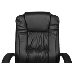 FOTEL BIUROWY SKÓRA EKO CZARNY MALATEC - STYL I KOMFORT
