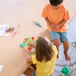ZEGAR DREWNIANY ZABAWKOWY - EDUKACYJNY I KOLOROWY