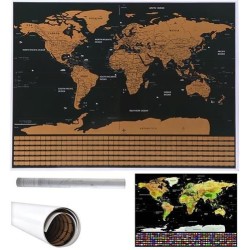 MAPA ŚWIATA ZDRAPKA Z...