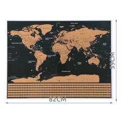 MAPA ŚWIATA ZDRAPKA Z FLAGAMI + AKCESORIA - KOMPLETNY ZESTAW