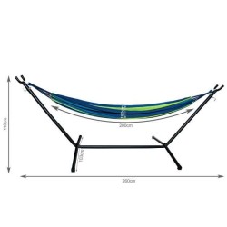 HAMAK OGRODOWY 200X150CM ZE STELAŻEM - KOMPLET DO RELAKSUcm ze stelażem