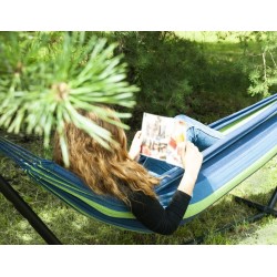 HAMAK OGRODOWY 200X150CM ZE STELAŻEM - KOMPLET DO RELAKSUcm ze stelażem