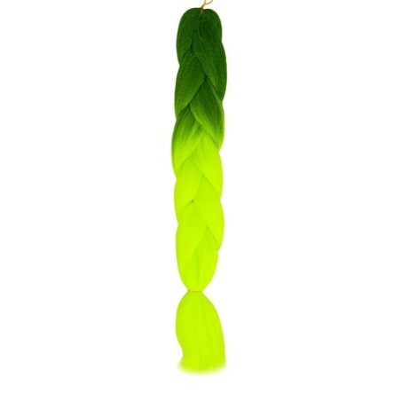 WŁOSY SYNTETYCZNE WARKOCZYKI OMBRE ZIELONY/NEON - MODNY AKCENT