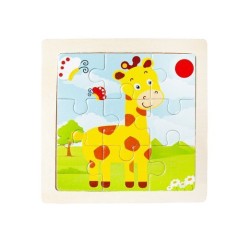 UKŁADANKA DREWNIANA PUZZLE 4SZT. - EDUKACYJNA I KREATYWNA