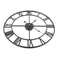 ZEGAR ŚCIENNY RETRO CZARNY - KLASYCZNY DESIGN