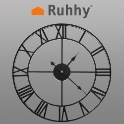 ZEGAR ŚCIENNY RETRO CZARNY - KLASYCZNY DESIGN