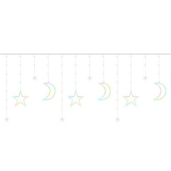 KURTYNA ŚWIETLNA 138LED MULTICOLOR 31V - KOLOROWA DEKORACJA