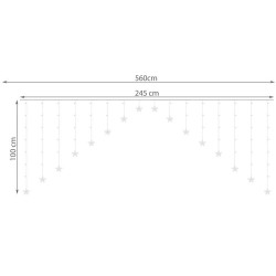KURTYNA ŚWIETLNA 136LED CIEPŁY BIAŁY 31V - STYLOWY AKCENT