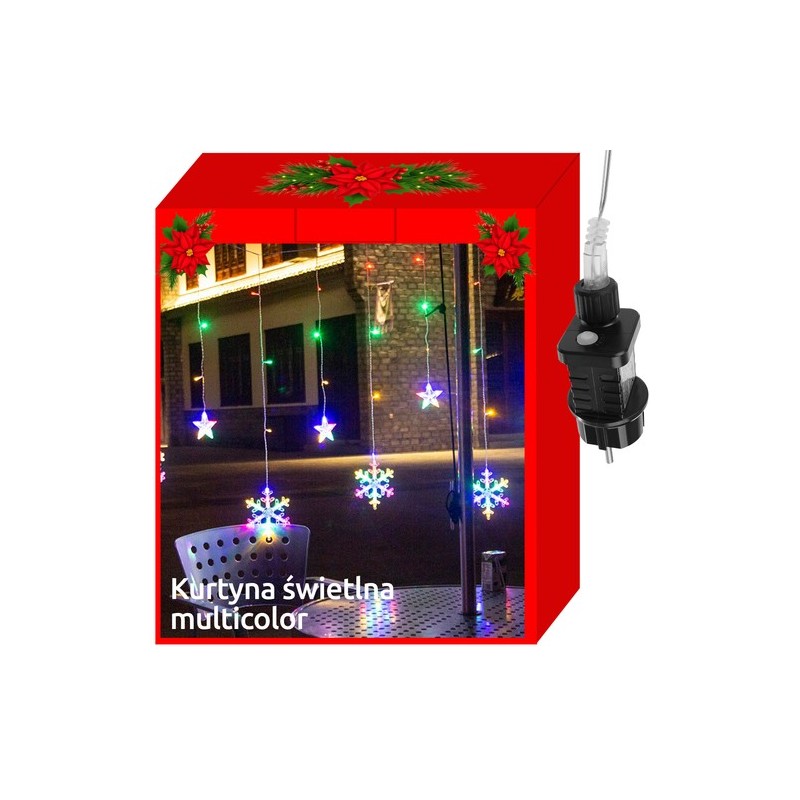 KURTYNA ŚWIETLNA 138LED MULTIKOLOR 31V KŚ11323 - MAGICZNE OŚWIETLENIE