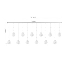 KURTYNA ŚWIETLNA 108LED CIEPŁY BIAŁY 31V KŚ11346 - ŚWIĄTECZNY KLIMAT