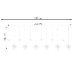 KURTYNA ŚWIETLNA 138LED CIEPŁY BIAŁY 31V KŚ11326 - EFEKTOWNE OŚWIETLENIE