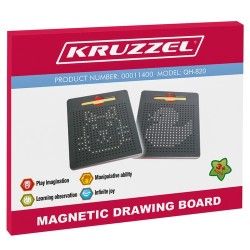 TABLICA + KULKI MAGNETYCZNE + RYSIK Z MAGNESEM - EDUKACYJNA