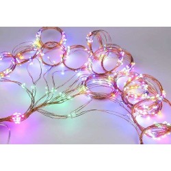 LAMPKI 200LED WŁOSY ANIOŁA MULTICOLOR 12V - DEKORACJA ŚWIĄTECZNA