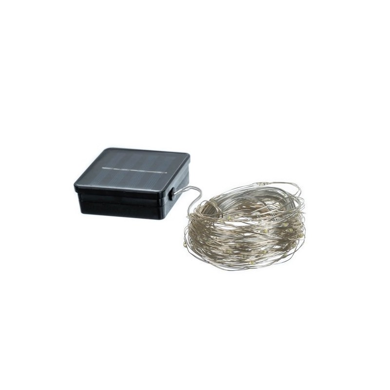 LAMPKI CHOINKOWE SOLARNE-DRUCIKI 100LED ZIMNY BIAŁY - NOWOCZESNE