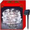 LAMPKI CHOINKOWE SOLARNE-DRUCIKI 200LED ZIMNY BIAŁY - STYLOWE