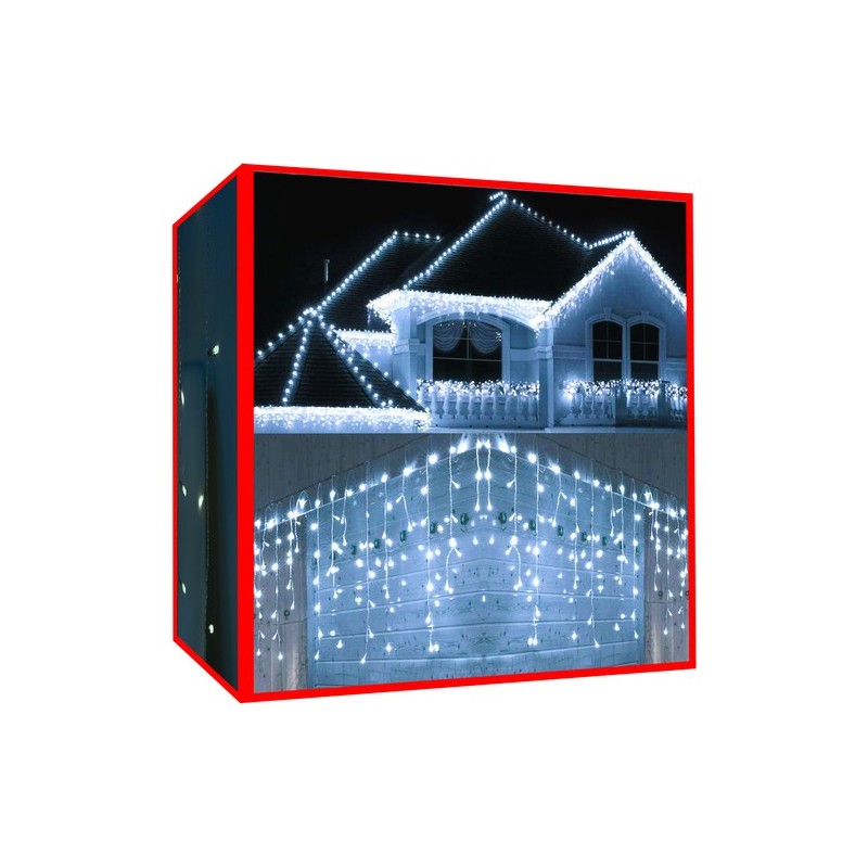 LAMPKI CHOINKOWE SOPLE 300LED ZIMNY BIAŁY 31V - NOWOCZESNE