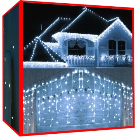 LAMPKI CHOINKOWE SOPLE 300LED ZIMNY BIAŁY 31V - NOWOCZESNE