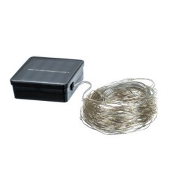 LAMPKI CHOINKOWE SOLARNE-DRUCIKI 100LED CIEPŁY BIAŁY - EKOLOGICZNE OŚWIETLENIE