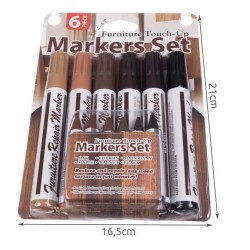 ZESTAW DO NAPRAWY MEBLI/PANELI MARKERY 6SZT. - PRAKTYCZNY