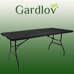 STÓŁ OGRODOWY SKŁADANY CZARNY 180CM - STYLOWY I WYTRZYMAŁY