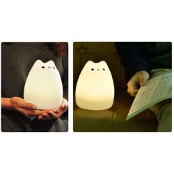 LAMPKA NOCNA LED KOTEK - UROCZA I FUNKCJONALNA