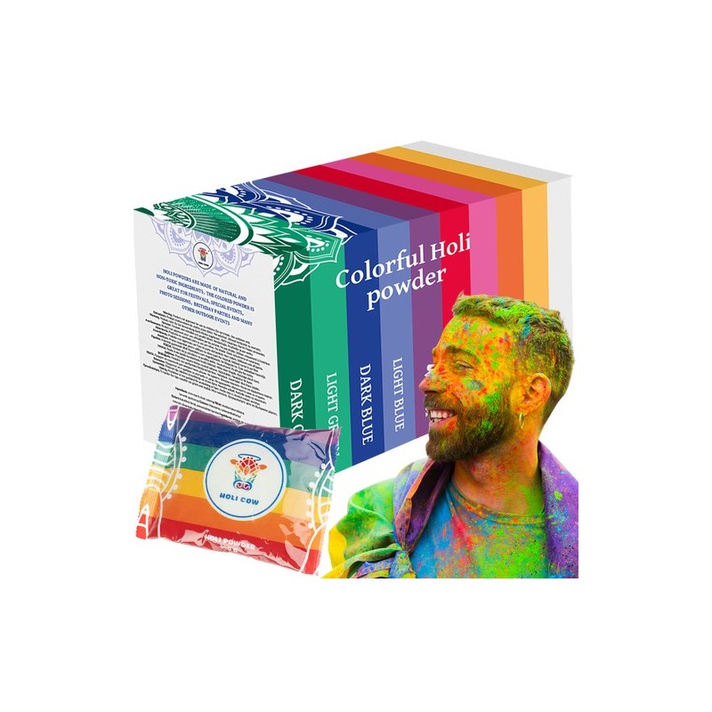 KOLOROWY PROSZEK HOLI ZESTAW 10X100G - WYJĄTKOWA ZABAWA