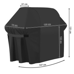 POKROWIEC NA GRILL OGRODOWY 147X61X122CM - TRWAŁA OCHRONA