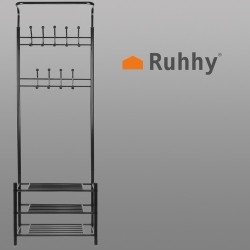 WIESZAK NA UBRANIA STOJAK Z PÓŁKĄ NA BUTY - FUNKCJONALNY DESIGN
