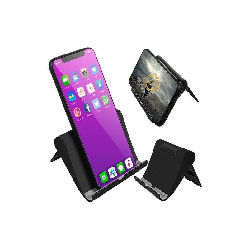 UCHWYT PODSTAWKA NA TELEFON CZARNA - KOMPAKTOWA I STABILNA