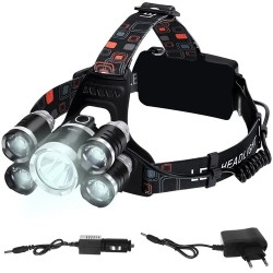 LATARKA CZOŁOWA 5X LED T6...