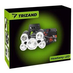 LATARKA CZOŁOWA 5X LED T6 CREE - MOCNE OŚWIETLENIE