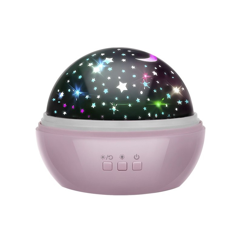 LAMPKA NOCNA Z PROJEKTOREM RÓŻOWA - MAGICZNE EFEKTY ŚWIETLNE
